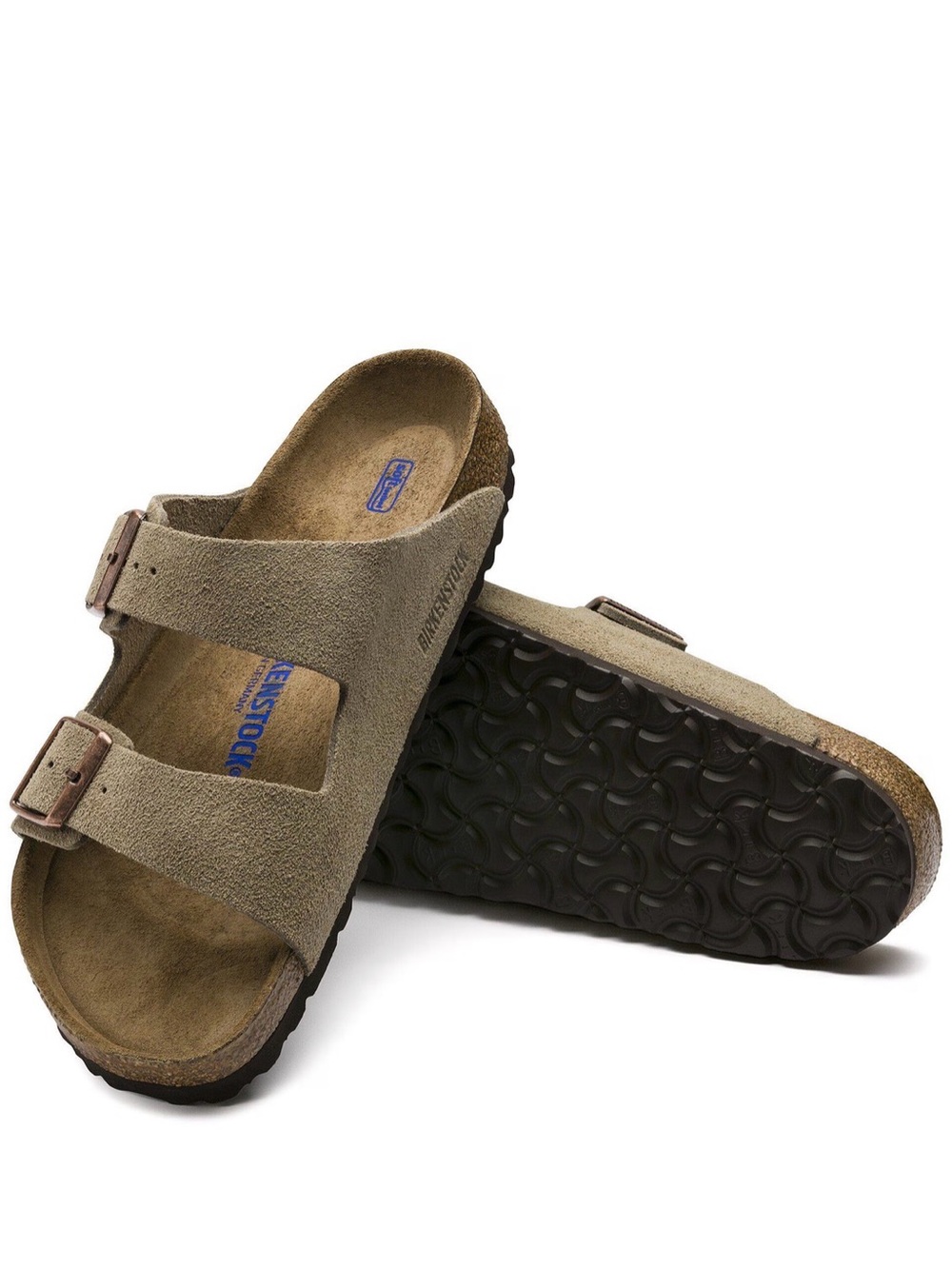 Birkenstock women’s Arizona Suede Sandals in Taupe - Picture 3 of 10